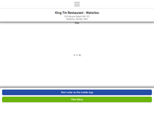 Tablet Screenshot of kingtinchinese.com